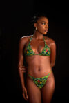 Cameroon Flag Triangle Bikini Set - Green